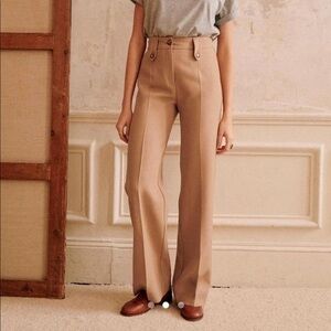 Sezane Yves Trousers Camel Size 36